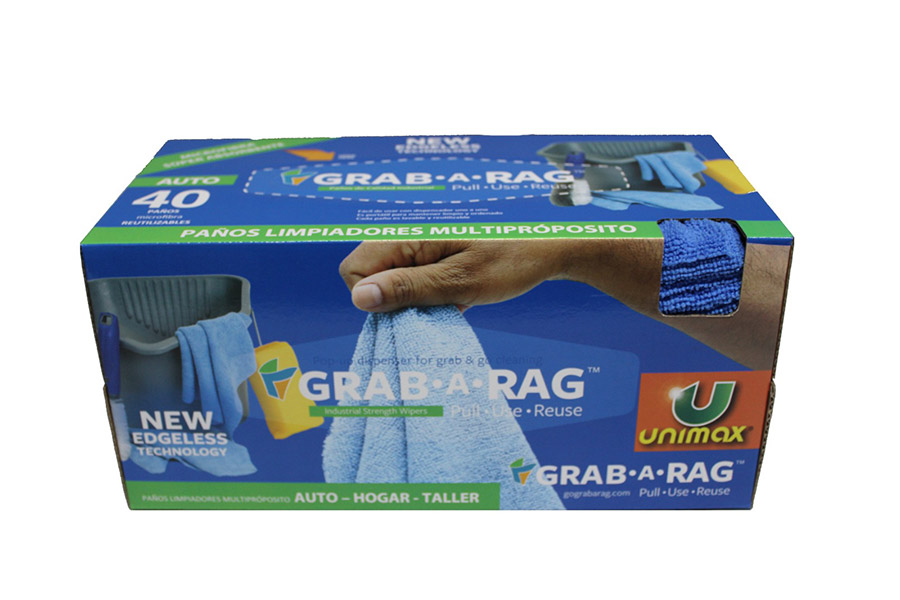 Paño Azul Microfibra, 40 unidades, UNIMAX