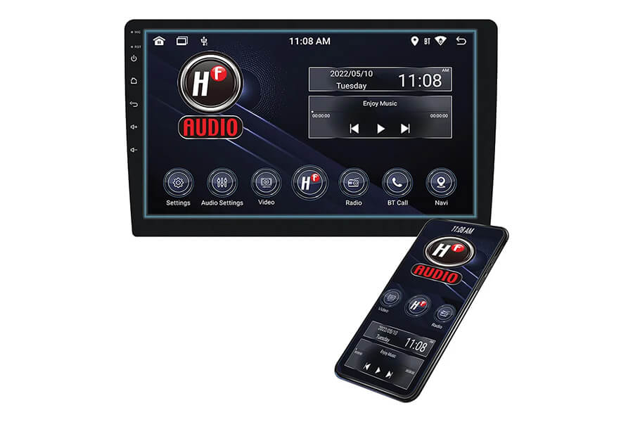 Radio con Pantalla Táctil, 9 Pulgadas, HF AUDIO