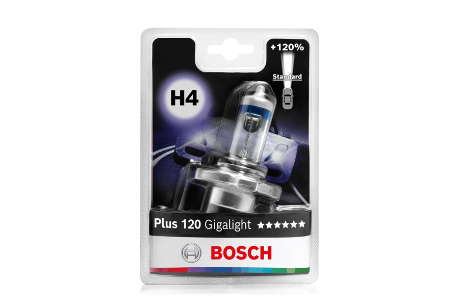Blister Bombillo H4 Plus 120, BOSCH