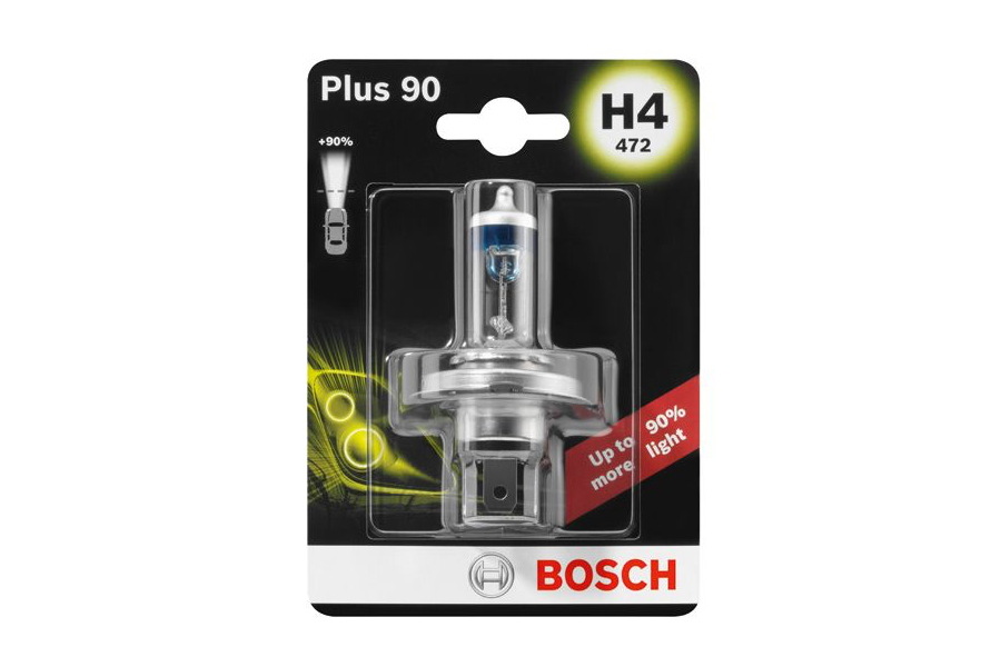 Blister Bombillo H4 Plus 90, BOSCH 