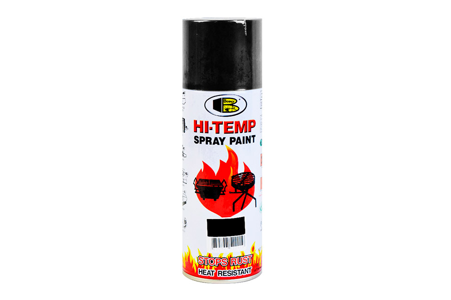 Pintura Spray para Alta Temperatura Negro Mate 400ml, BOSNY