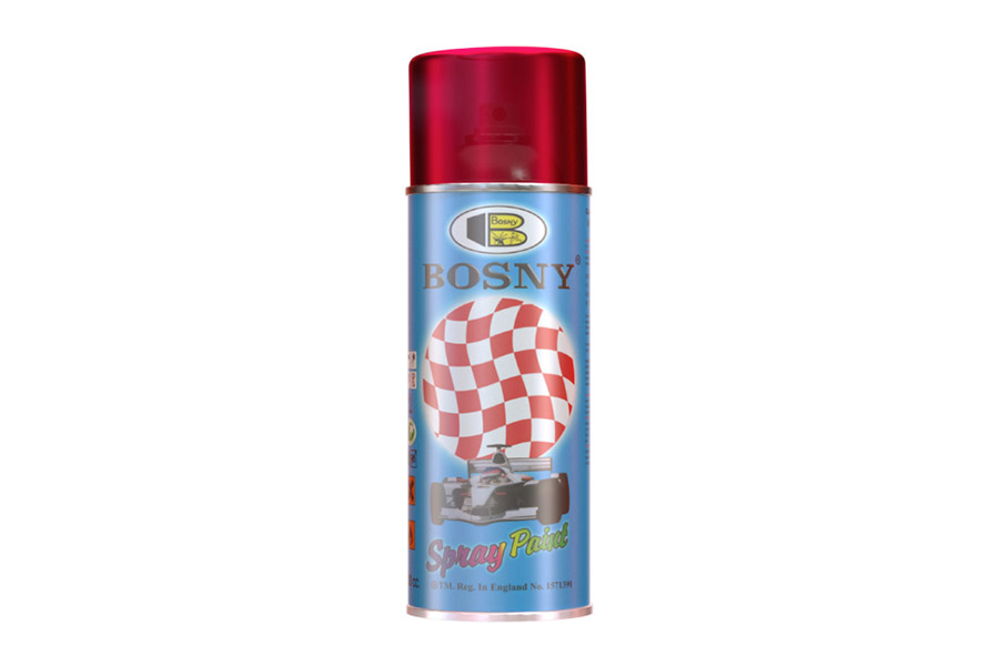 Pintura Spray Transparente Rojo 400 ml, BOSNY