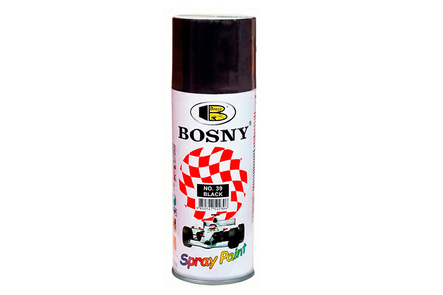 Pintura Spray Acrilico Negro Brillante 400ml, BOSNY