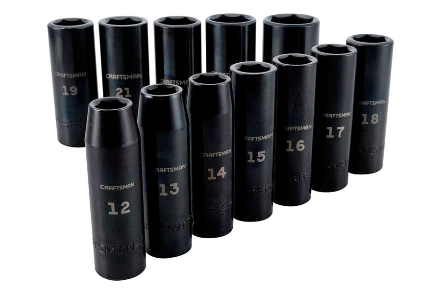 Juego de Cubos de Impacto Profundo de 1/2 Pulgadas, CRAFTSMAN