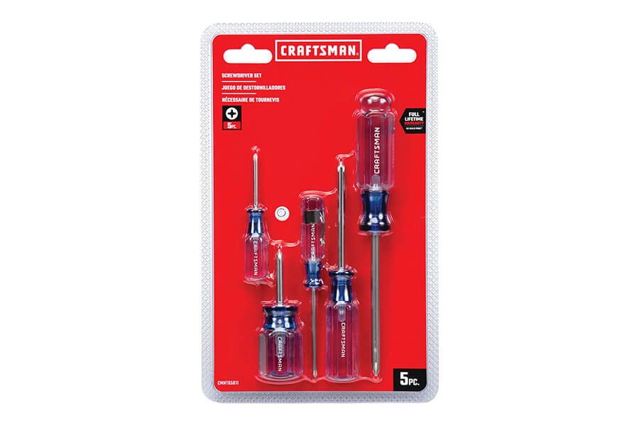 Juego de destornilladores, Phillips, 5 piezas, CRAFTSMAN