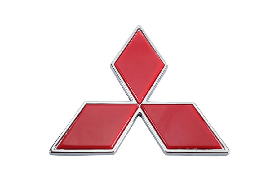 Emblema Rojo para Tapa, Grande, Mitsubishi