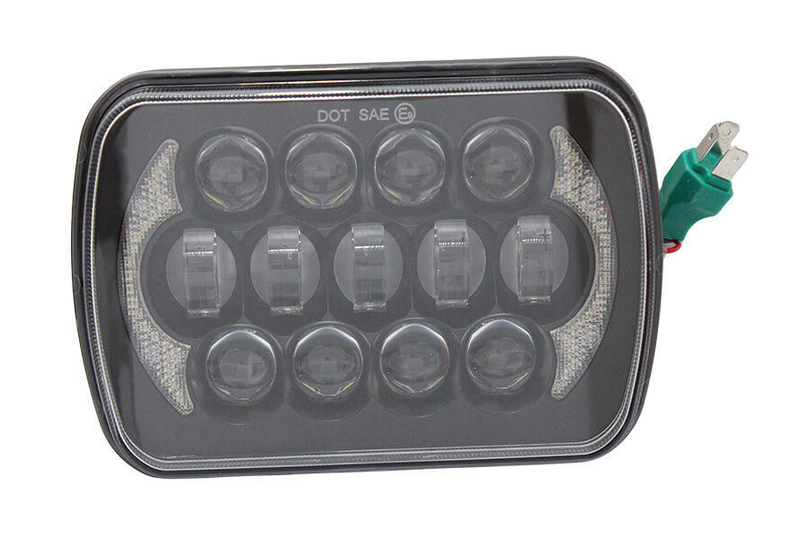 HALOGENO LED RECTANG. 5X7 F/NEGRO