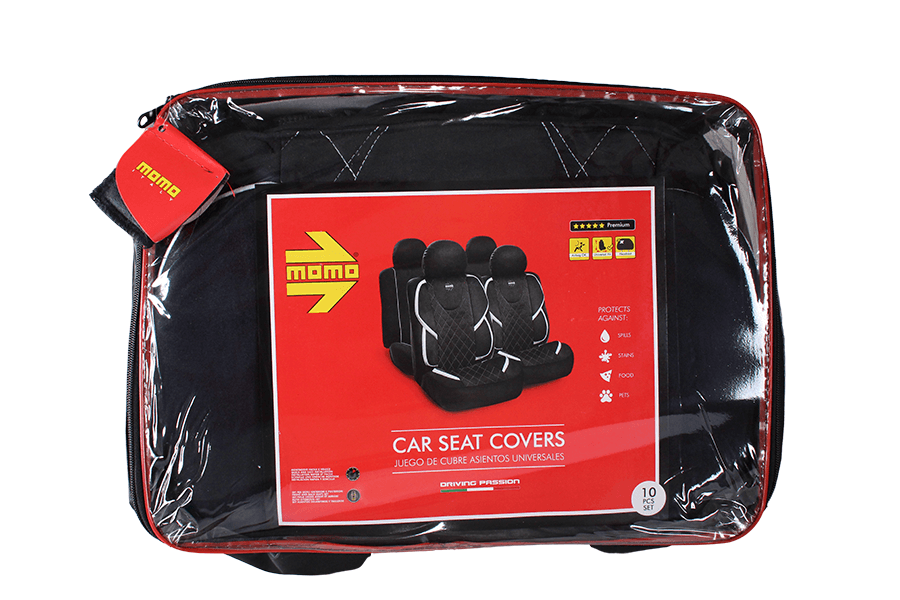 Cobertor de Asiento Pro, Negro/Blanco, MOMO