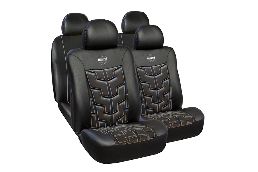 Cobertor de Asiento 037 Pro, Negro/Gris, MOMO