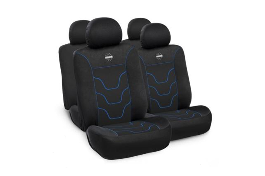 Cobertor de Asiento, Negro/Azul, MOMO