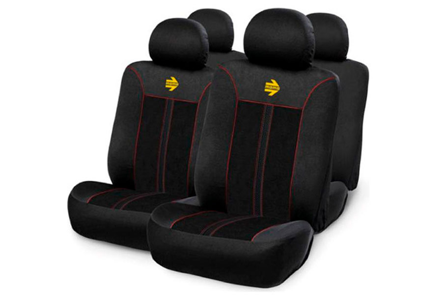Cobertor de Asiento 045, Negro/Rojo, MOMO