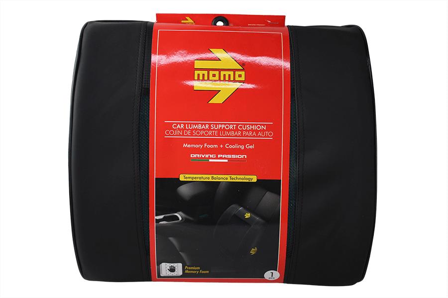 Soporte Lumbar con Gel Negro, MOMO