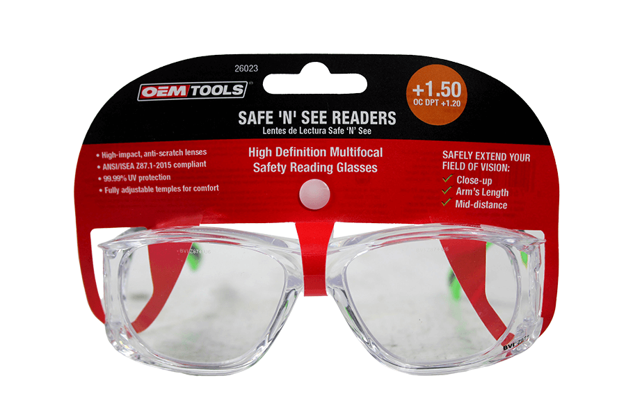 Lentes de Seguridad con Aumento 1.50, OEMTOOLS