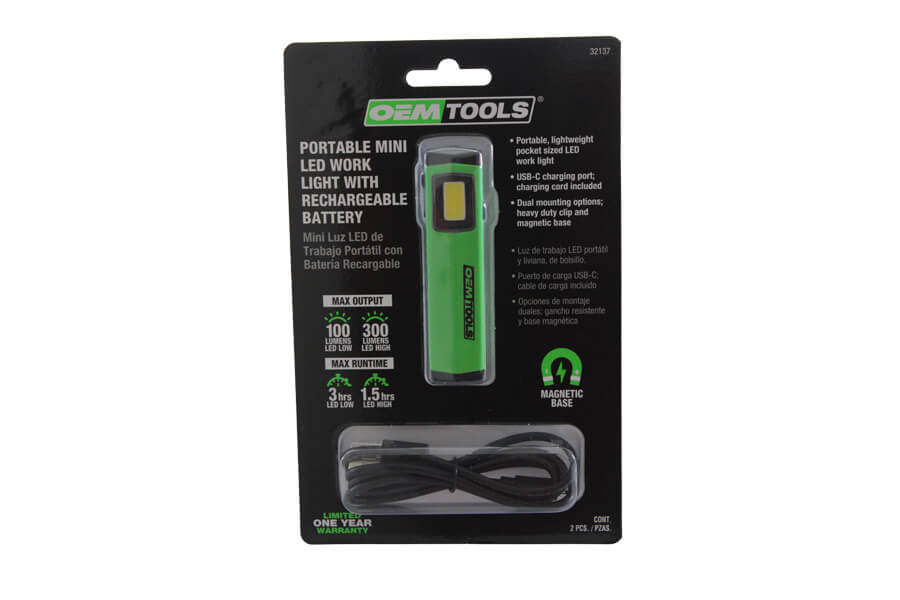 MINI LUZ LED RECARGABLE 300 LUMENES
