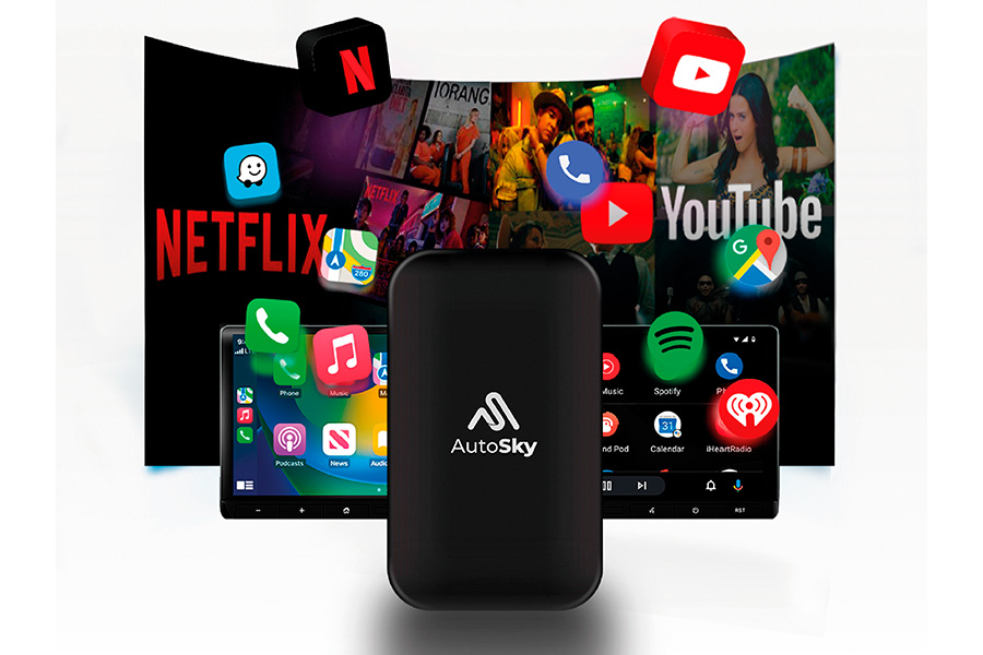 Adaptador Pantallas CarPlay - Android Auto Ai Box, AUTOSKY