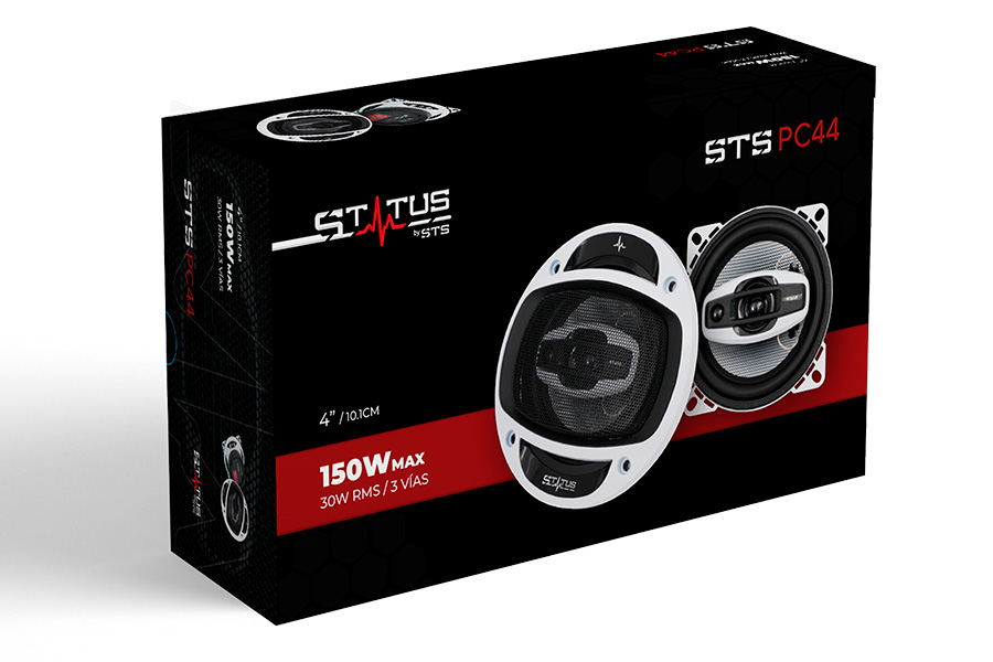 Parlantes 4 Pulgadas, 150 Watts, 3 V&iacute;as, STATUS