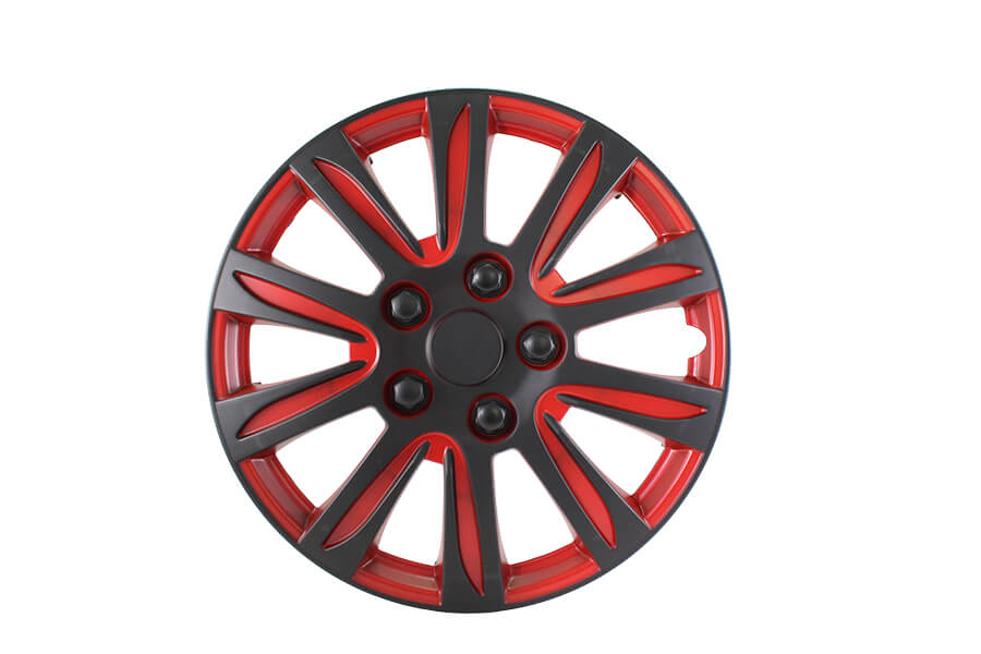 Juego de Copas 14 Pulg. Rojo/Negro, SWISS DRIVE