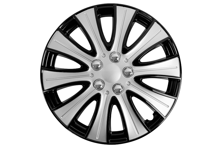 Juego de Copas, 14 Pulgadas, Silver / Negro, SWISS DRIVE