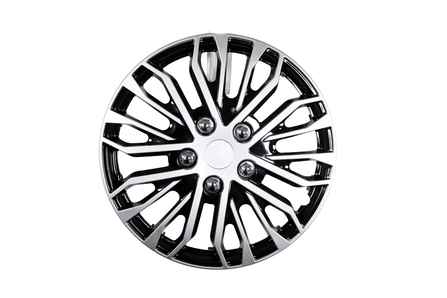 Juego de Copas 15 Pulg. Silver/Negro, SWISS DRIVE