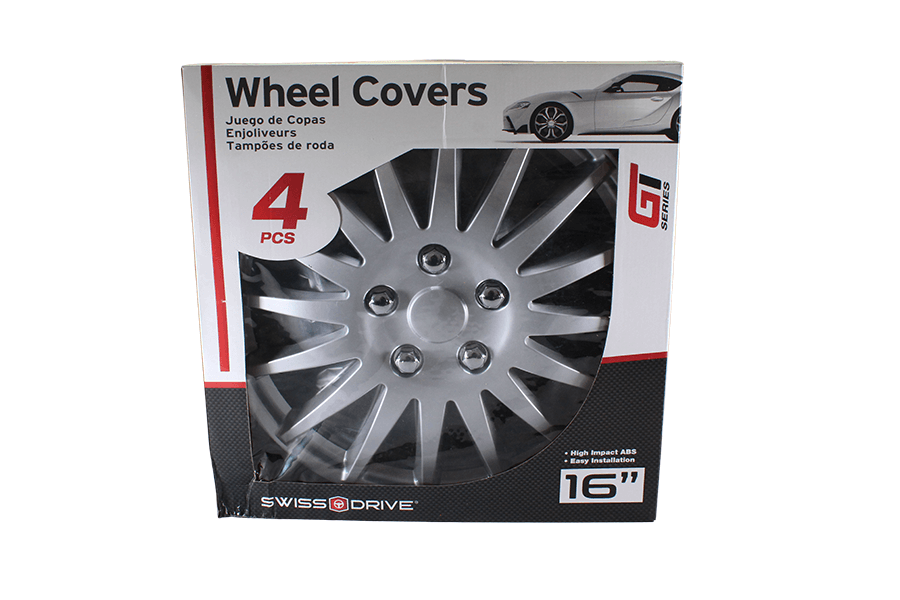 Juego de Copas, 16 Pulgadas, Silver, SWISS DRIVE