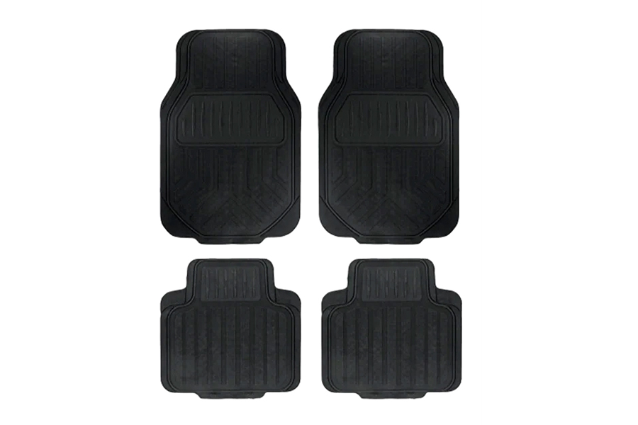 Alfombra Hule Negro 4 piezas, SWISS DRIVE