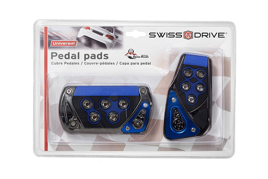 Cubre Pedal para Auto Autom&aacute;tico Azul-Negro, SWISS DRIVE