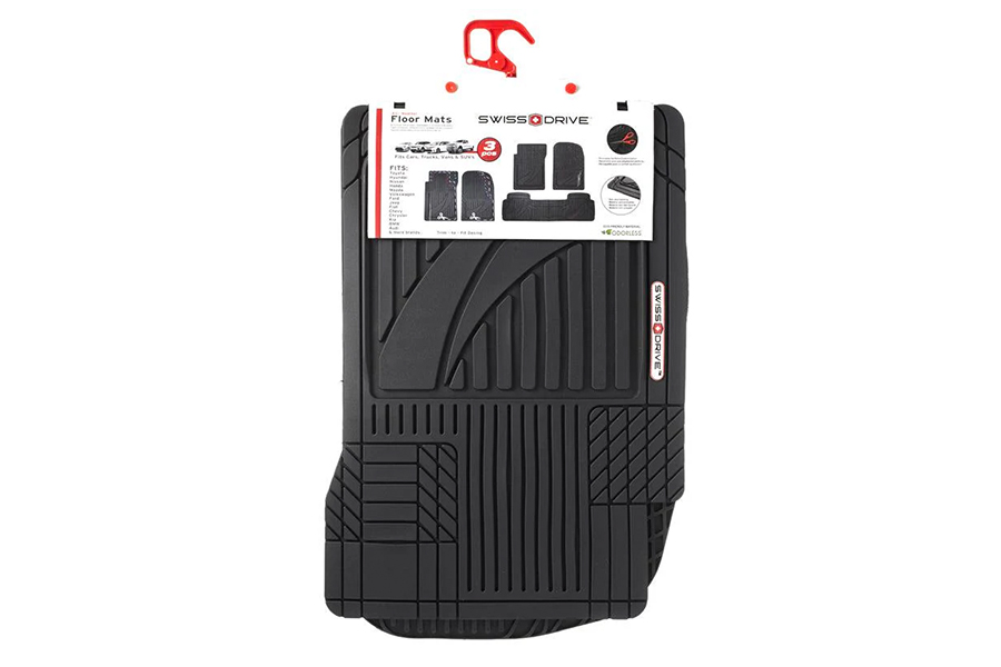 Alfombra T&aacute;ctica Ajustable Negro 3 piezas, SWISS DRIVE