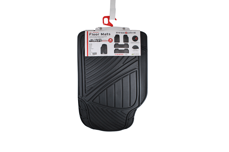 Alfombra T&aacute;ctica Ajustable Negro 7 piezas, SWISS DRIVE