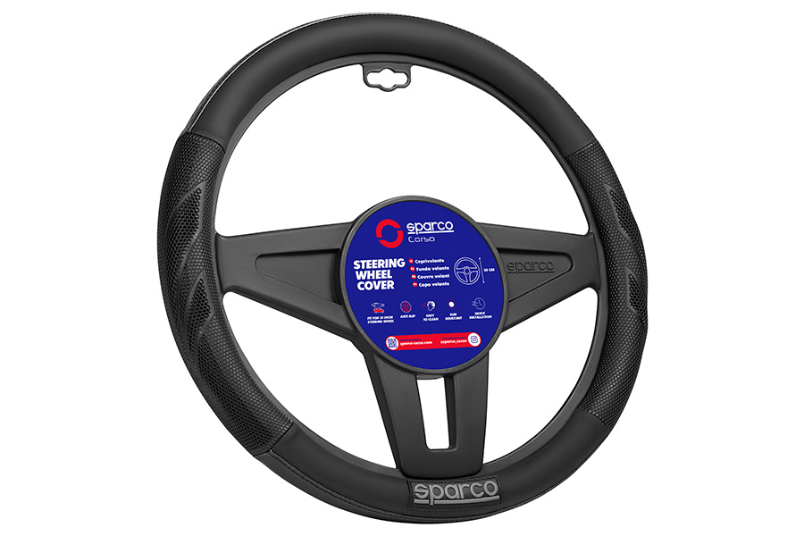 Cobertor de Volante, Negro con Carbon, SPARCO